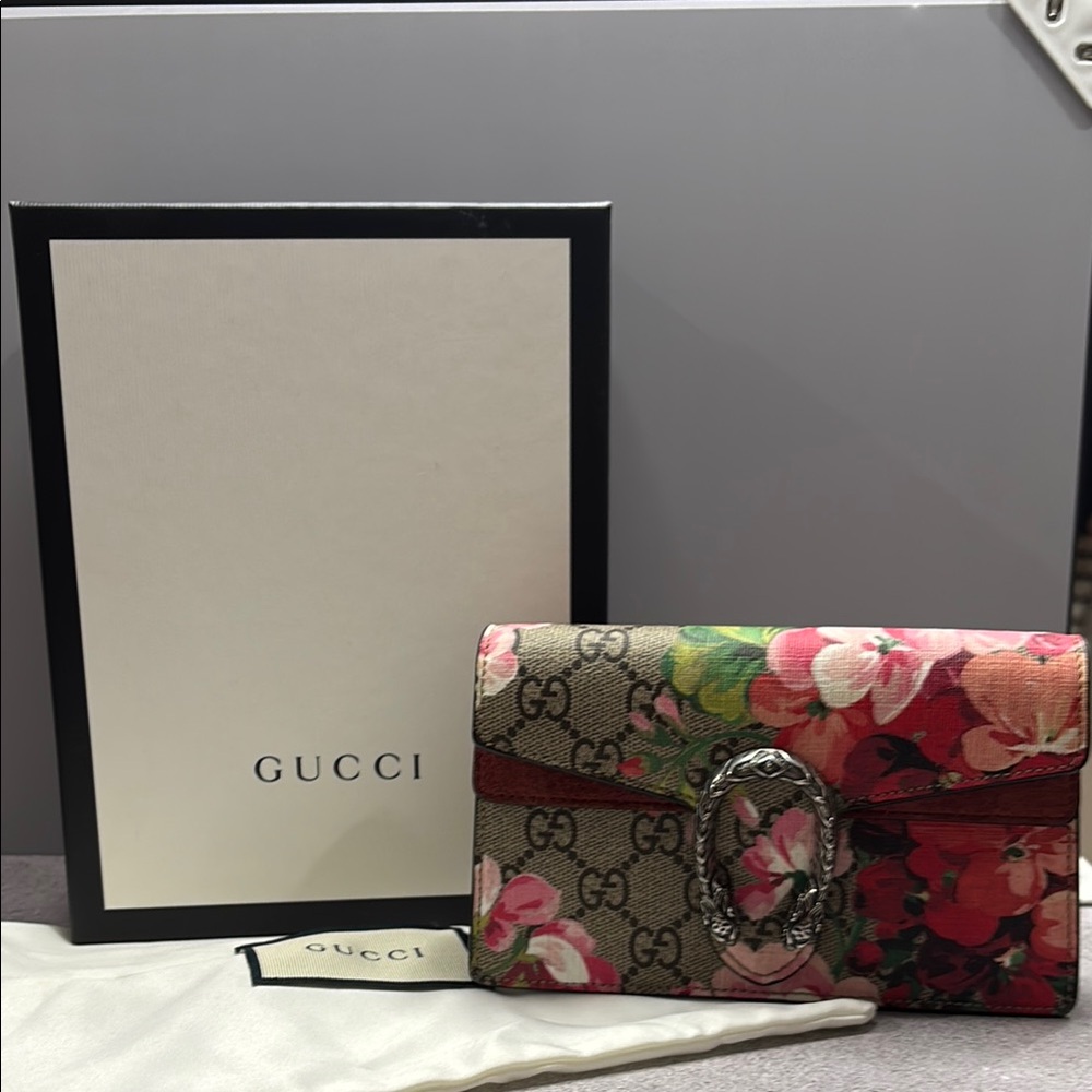 Gucci GG Supreme Monogram Mini Dionysus BLOOM Canvas/suede Shoulder/crossbody/ - Picture 13 of 13